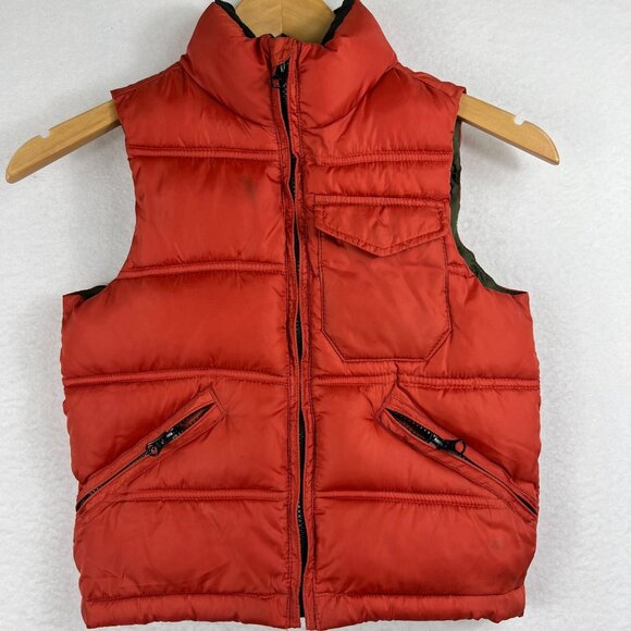 Gap Kids Orange Full Zip Insulated Sienna Thick Puffer Vest Jacket Size XS - Picture 1 of 13